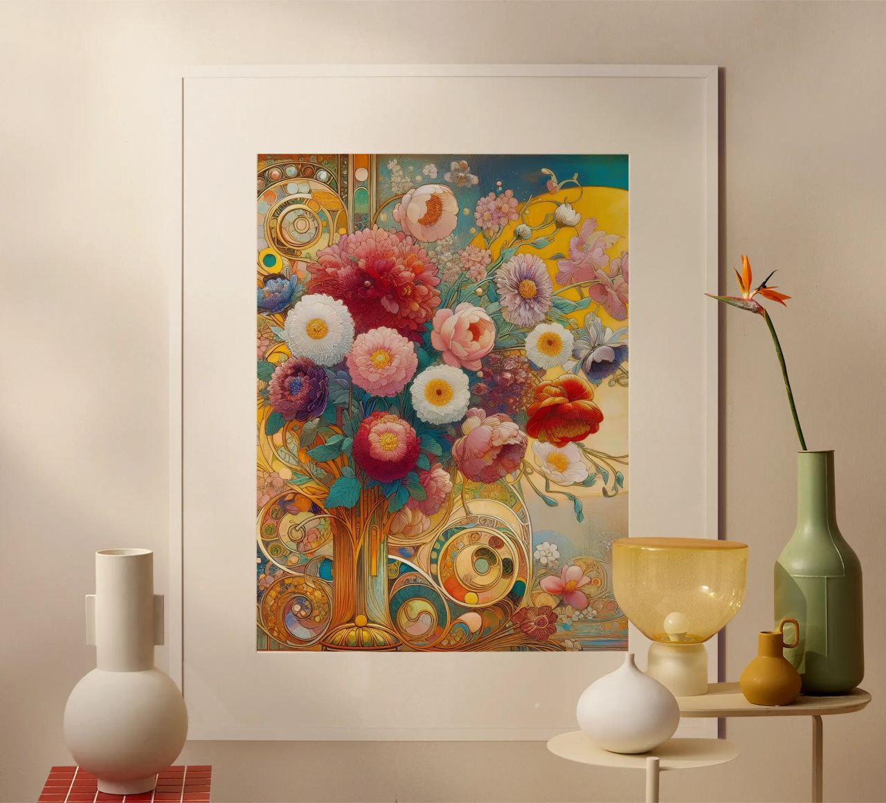 Bouquet de fleurs poster de Art-Nouveau-Dsg