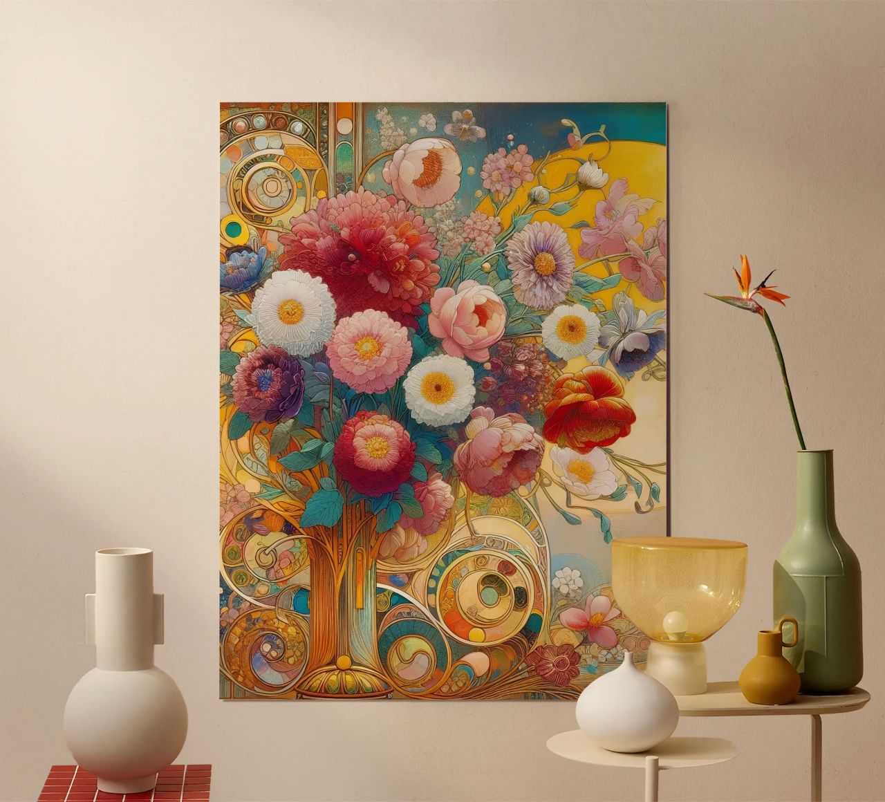 Bouquet de fleurs poster de Art-Nouveau-Dsg