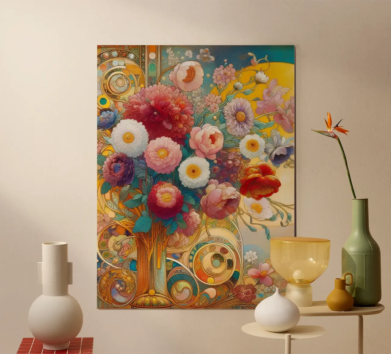 Bouquet di fiori poster da Art-Nouveau-Dsg