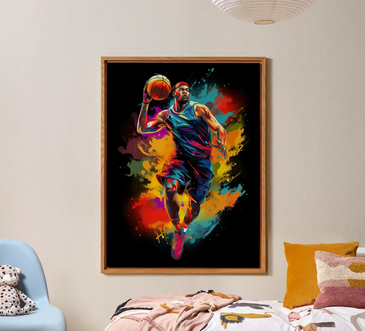 Basketball Colorful 5 alu-dibond by Mateo