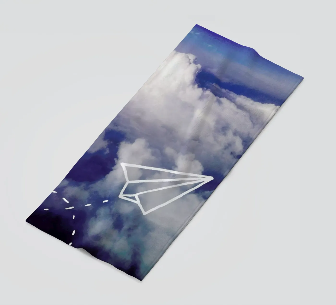 Paper Plane beach towel by Leah Flores