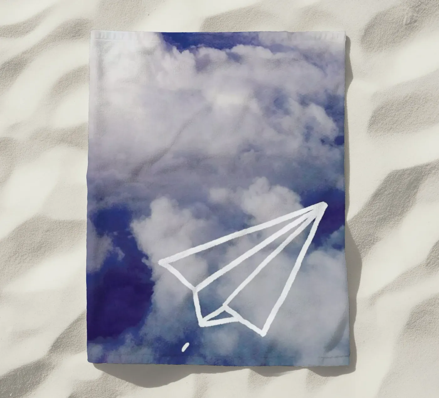 Paper Plane beach towel by Leah Flores
