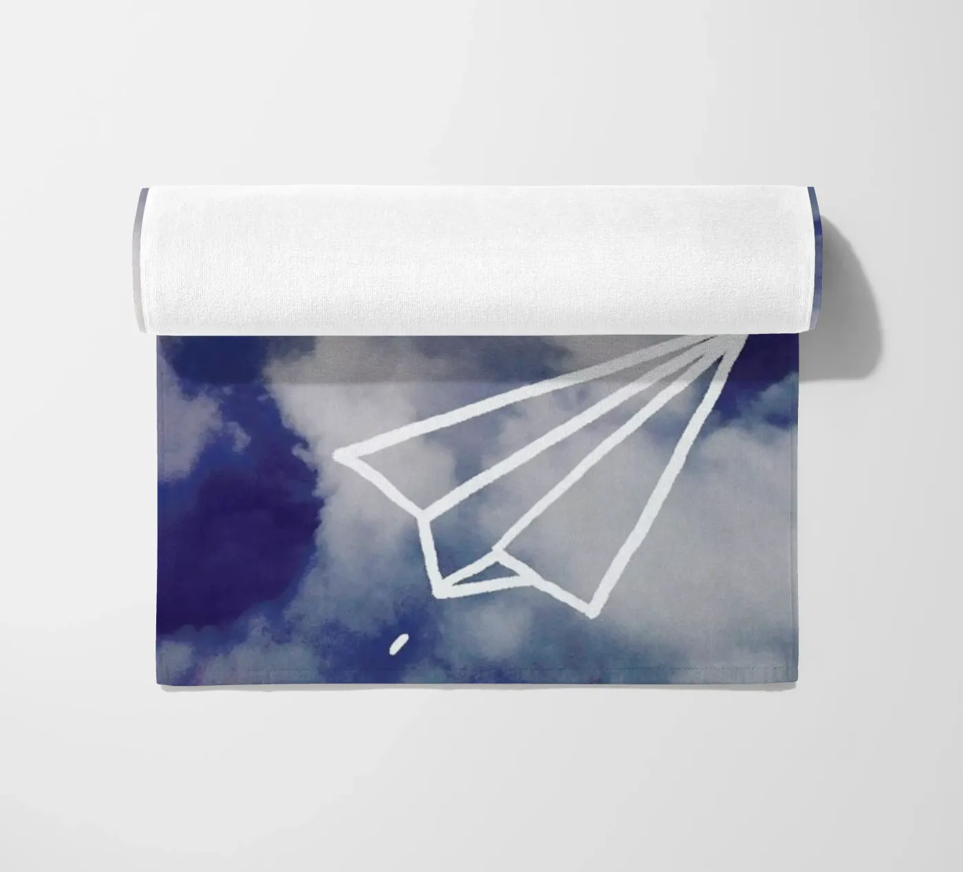 Paper Plane beach towel by Leah Flores