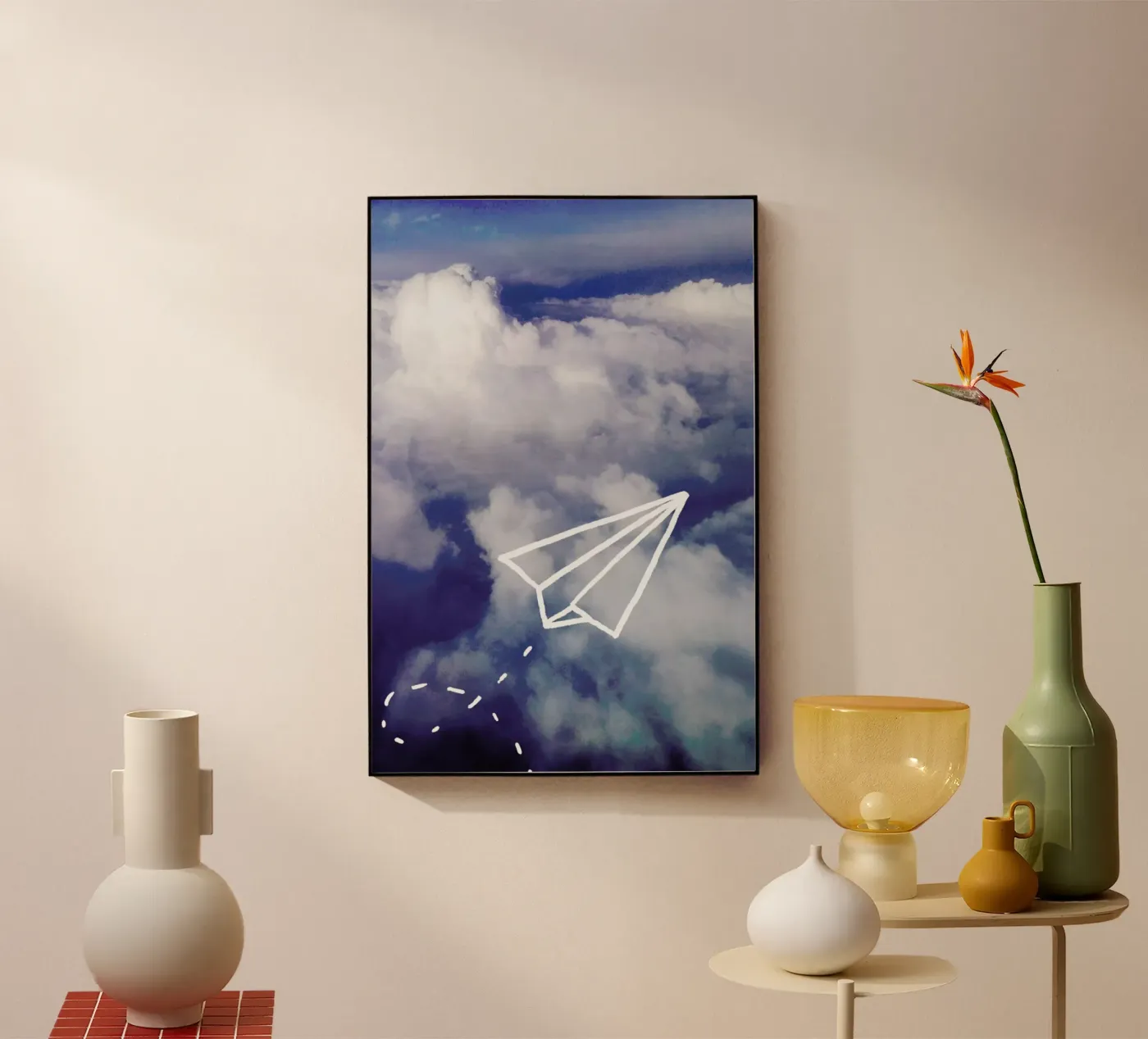 Paper Plane acryl van Leah Flores