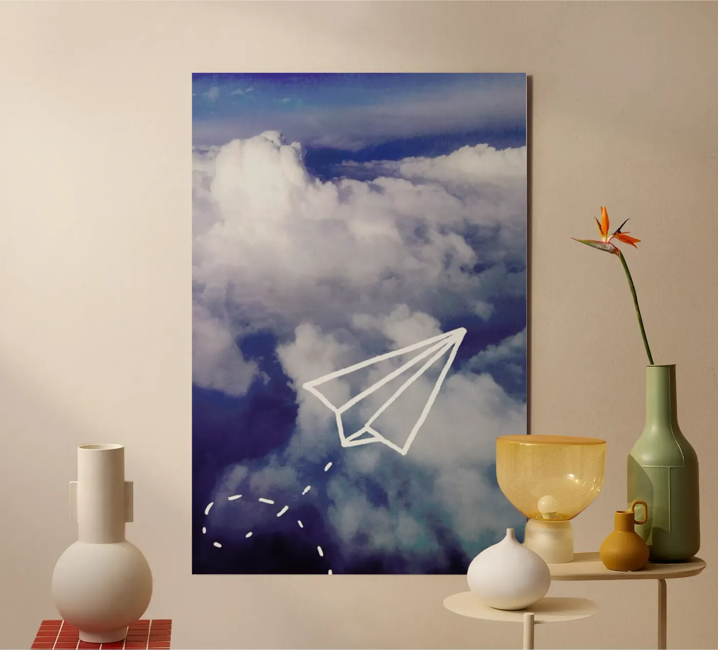 Paper Plane alluminio dibond da Leah Flores