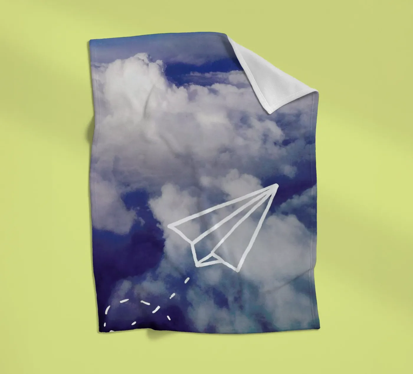 Paper Plane Fleecedecke von Leah Flores
