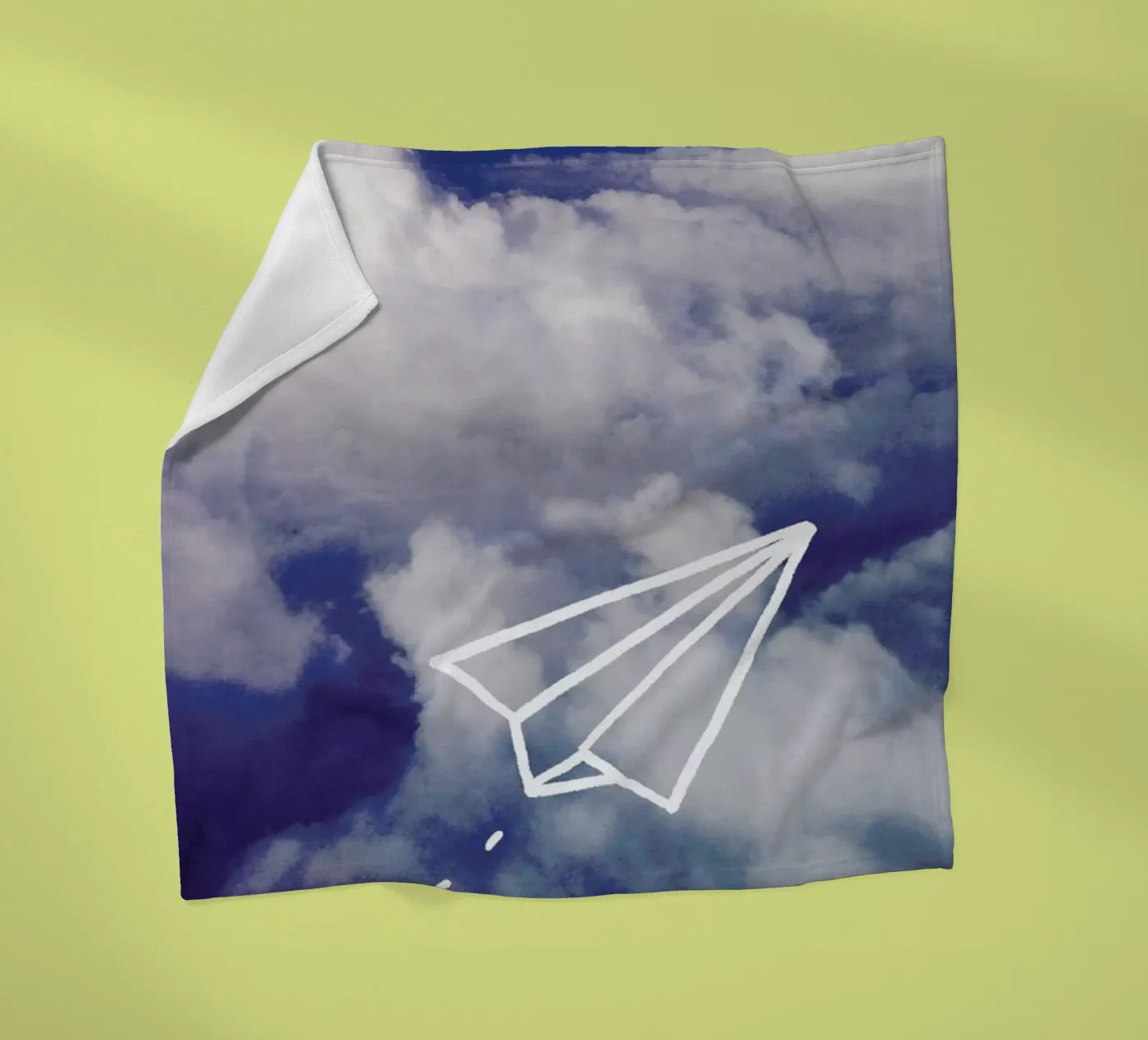 Paper Plane Fleecedecke von Leah Flores