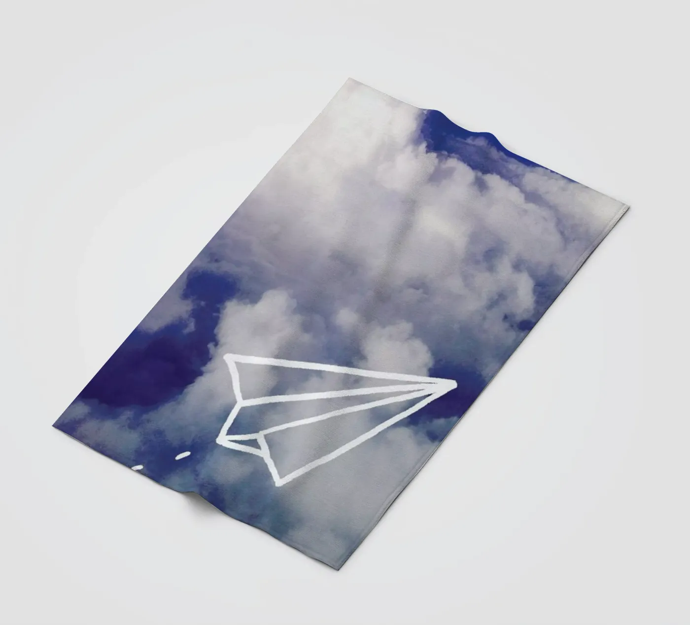 Paper Plane Fleecedecke von Leah Flores