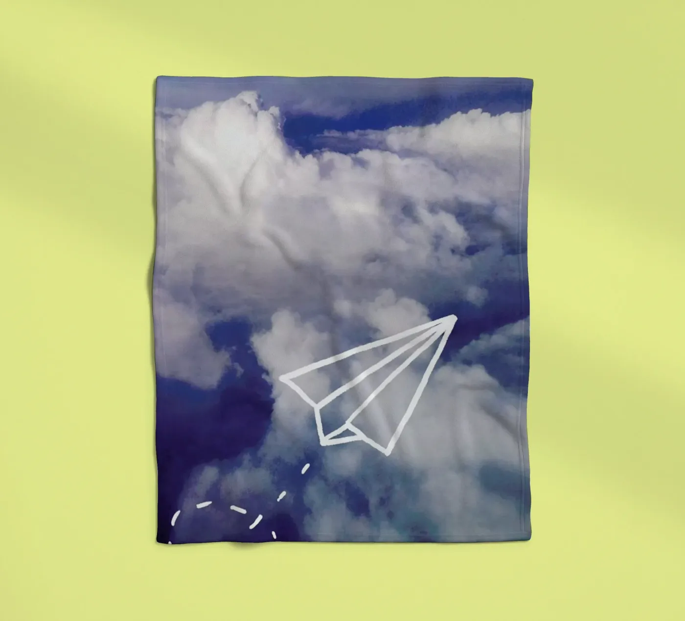Paper Plane Fleecedecke von Leah Flores