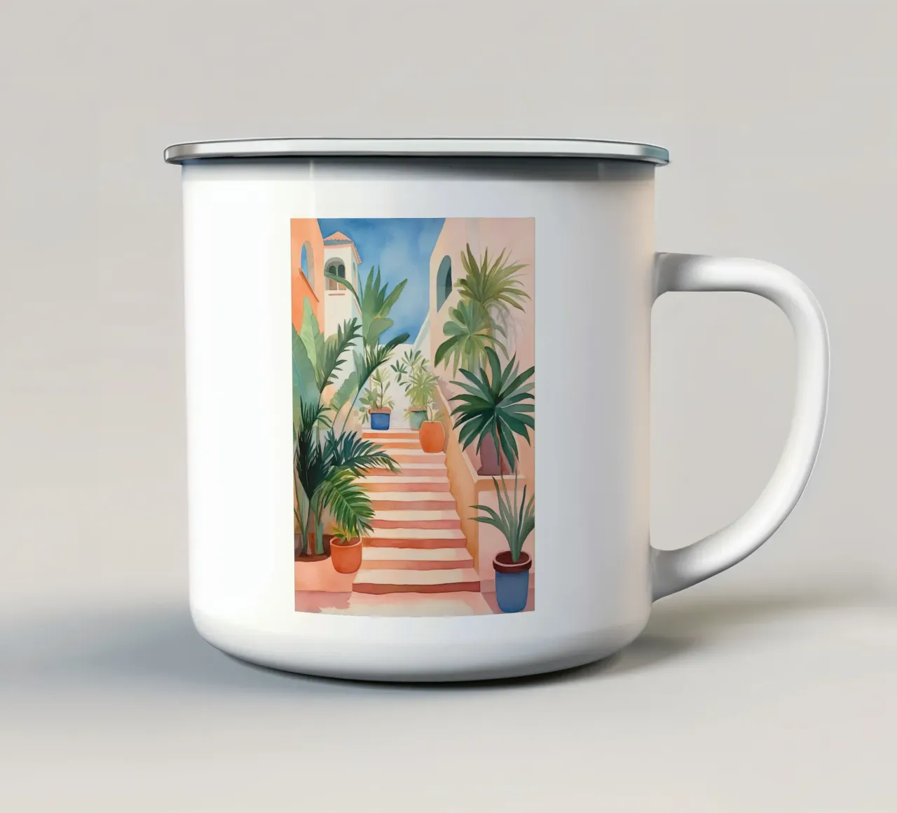 Terracotta Stairway tazza in smalto da DaarbyN