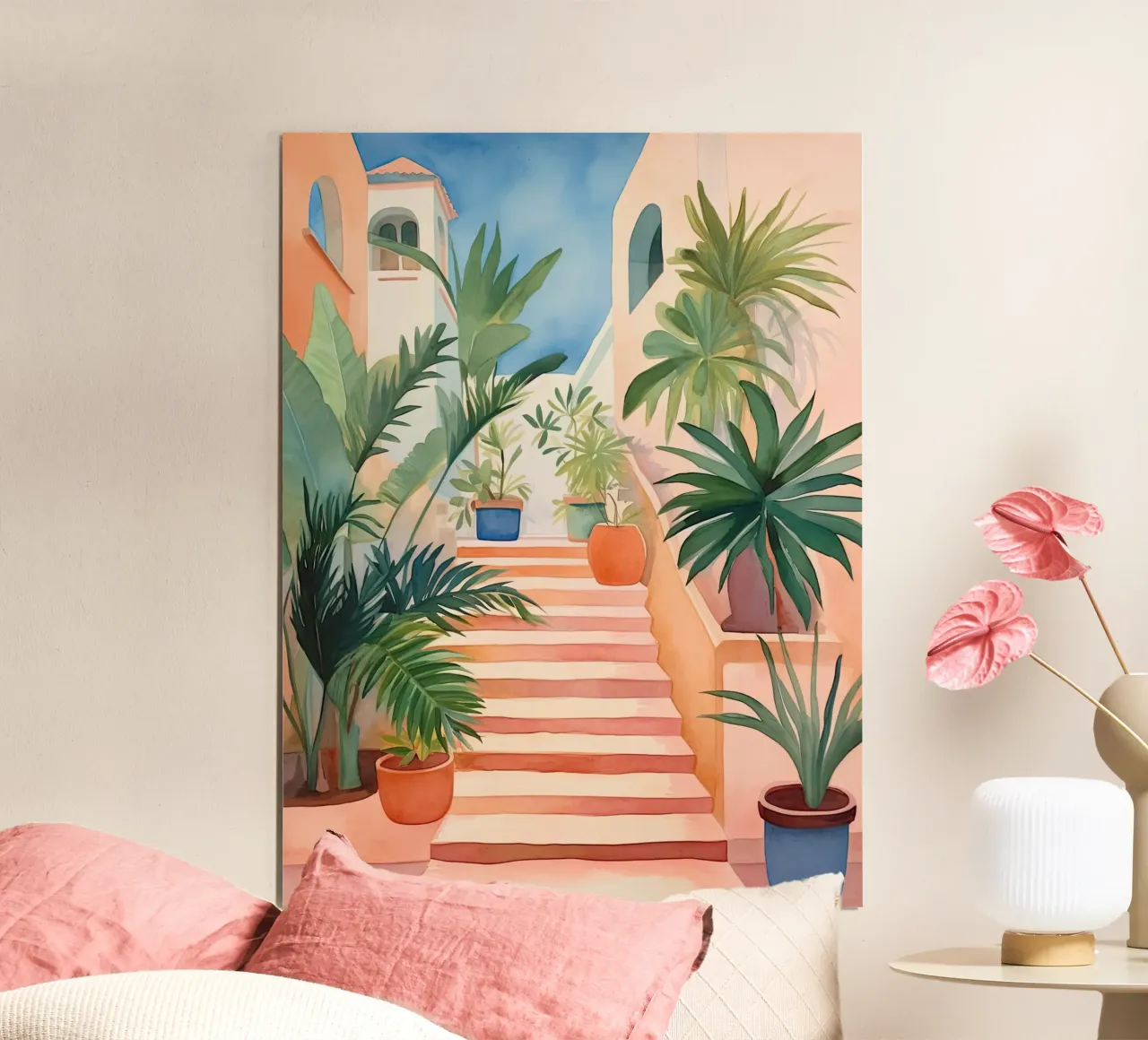 Terracotta Stairway poster con telaio in plastica da DaarbyN