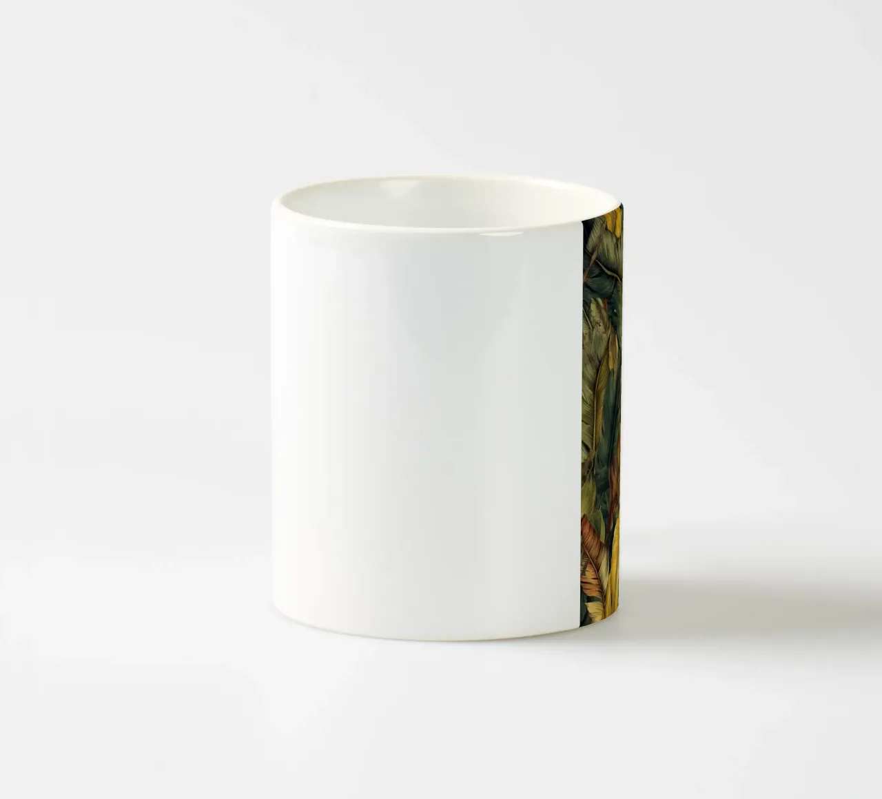 Natura fiori e foglie ad acquerello tazza in ceramica da Justyna Jaszke JBJart