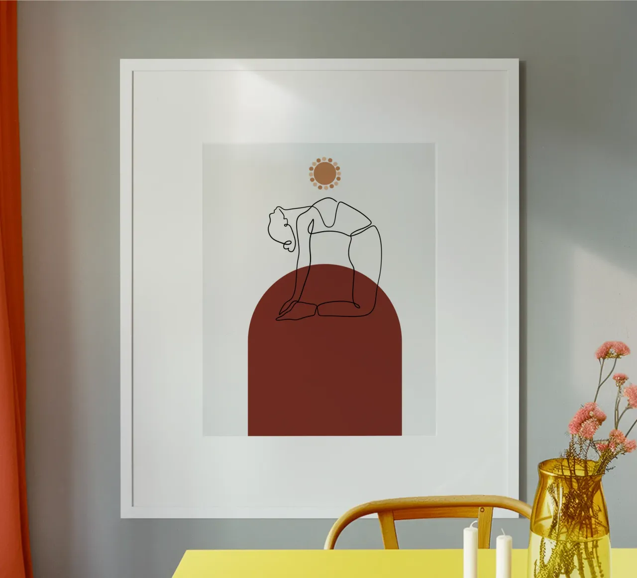 Sport minimalista boho poster con telaio in legno da YSV MINIMALIST