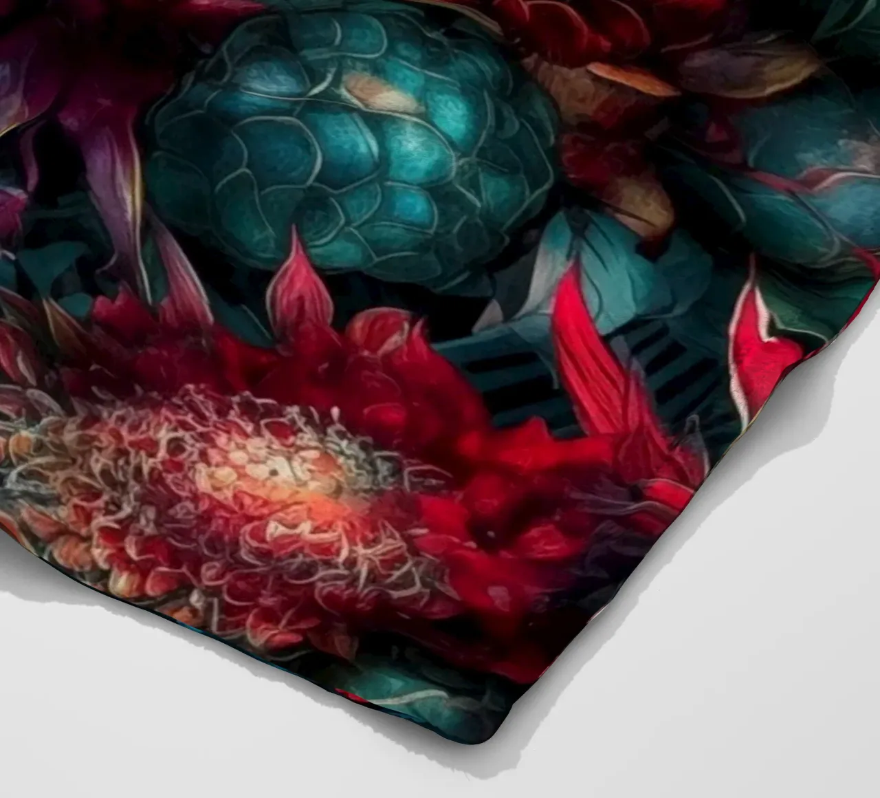 Natura fiori e foglie ad acquerello coperta in pile da Justyna Jaszke JBJart