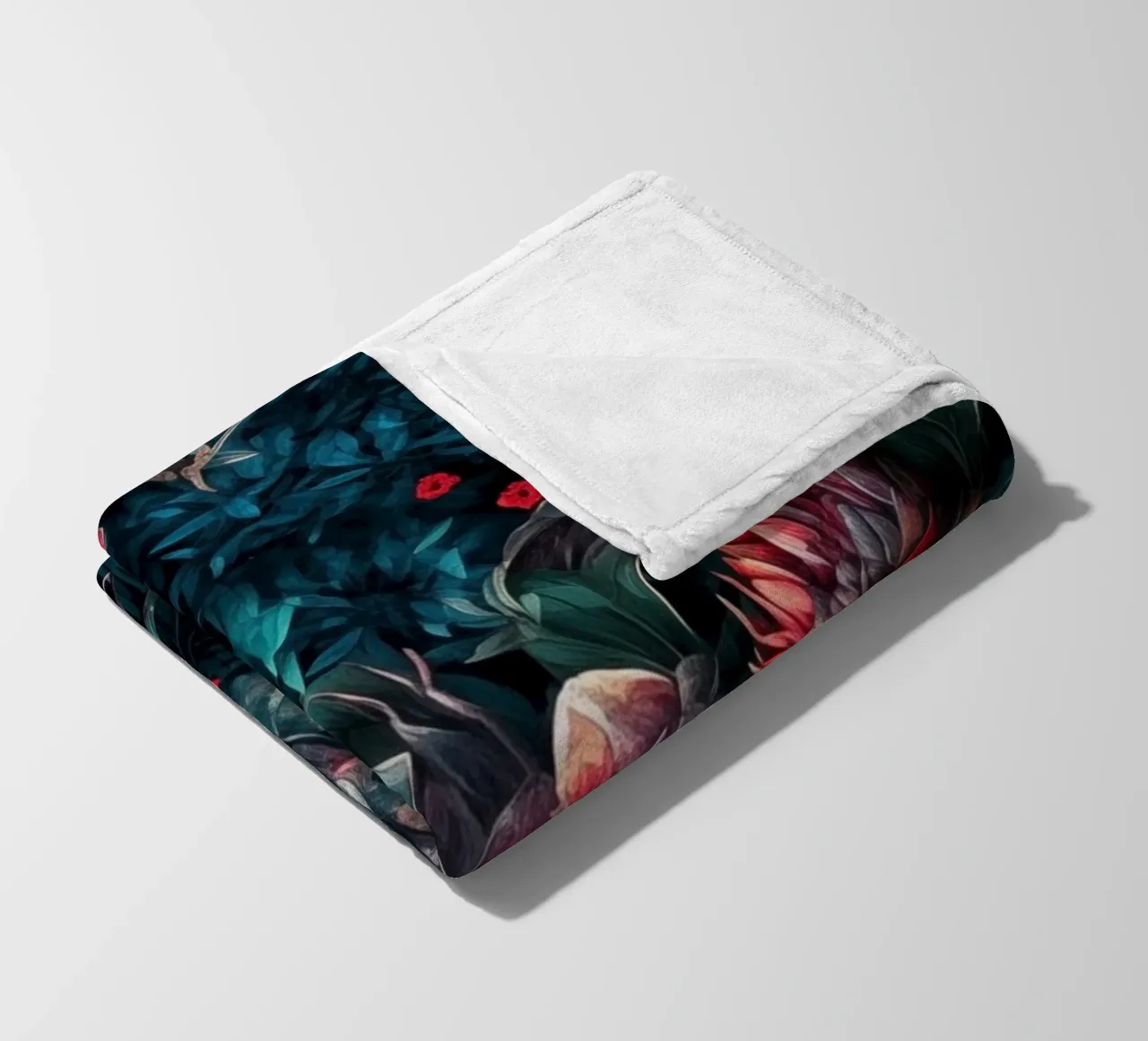 Natura fiori e foglie ad acquerello coperta in pile da Justyna Jaszke JBJart