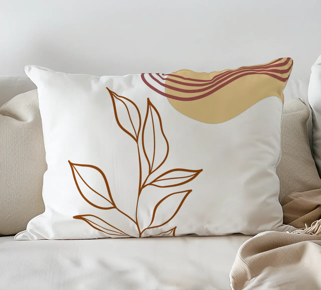 Piante di fiori boho minimaliste cuscino da YSV MINIMALIST