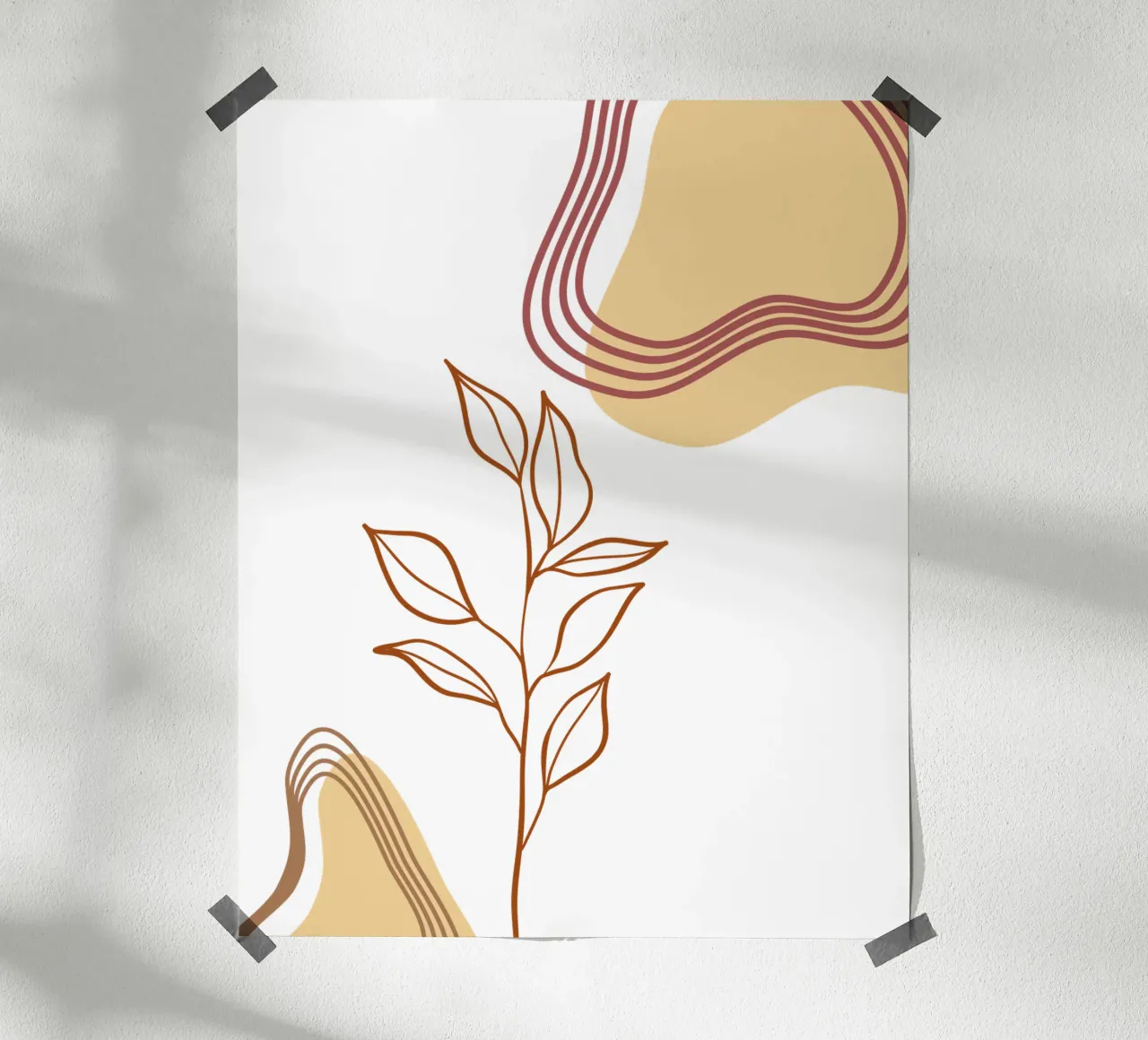 Piante di fiori boho minimaliste carta hahnemühle da YSV MINIMALIST