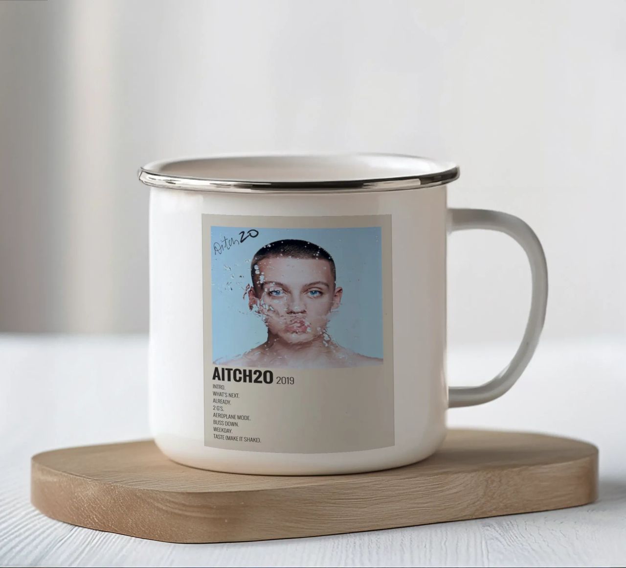 AitcH2O Album by Aitch - Autographed Music tazza in smalto da SoundStudio