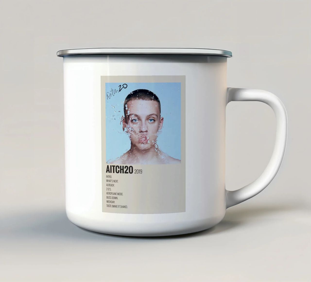 AitcH2O Album by Aitch - Autographed Music tazza in smalto da SoundStudio