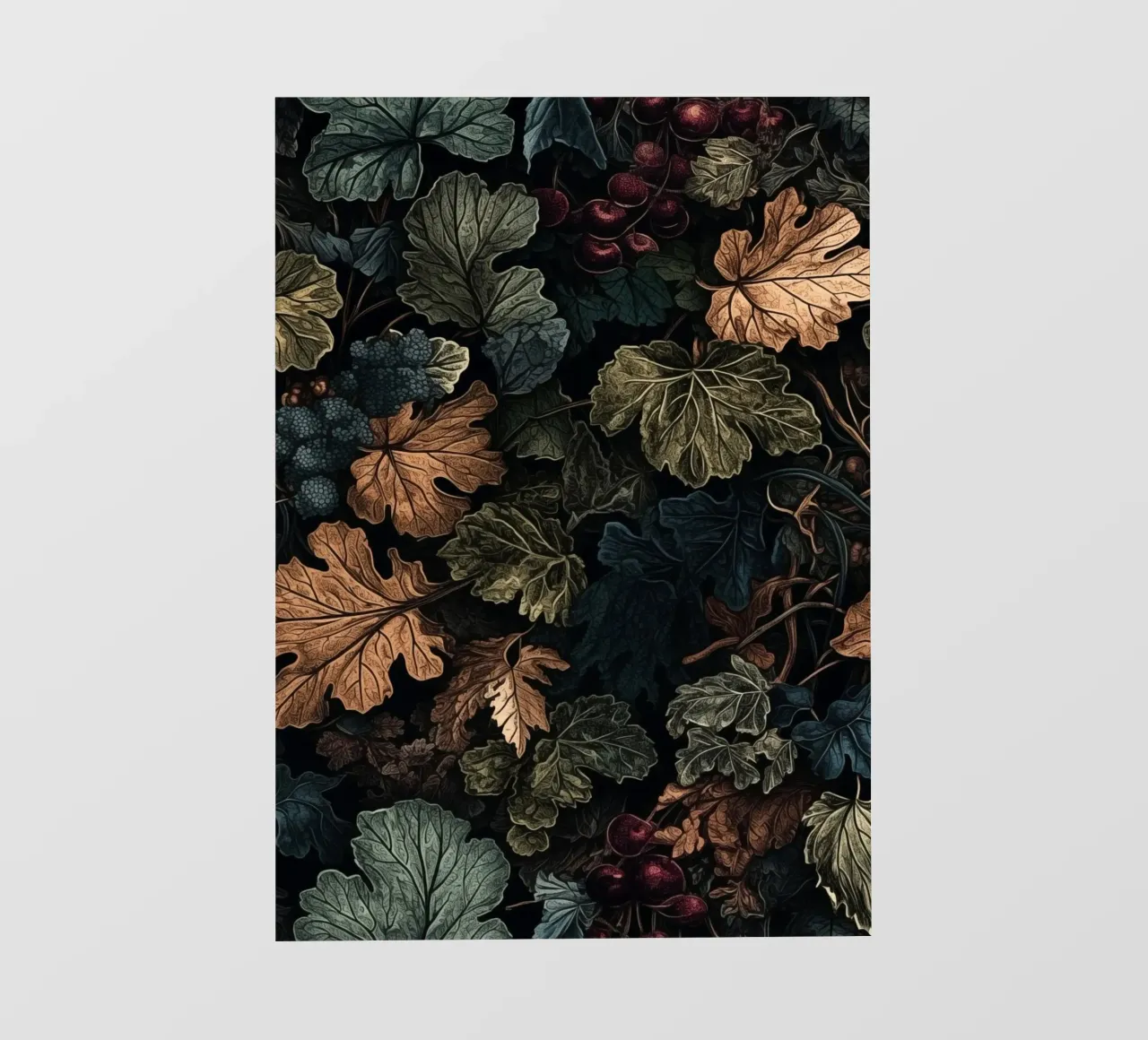 Natura fiori e foglie ad acquerello telo in pvc da Justyna Jaszke JBJart