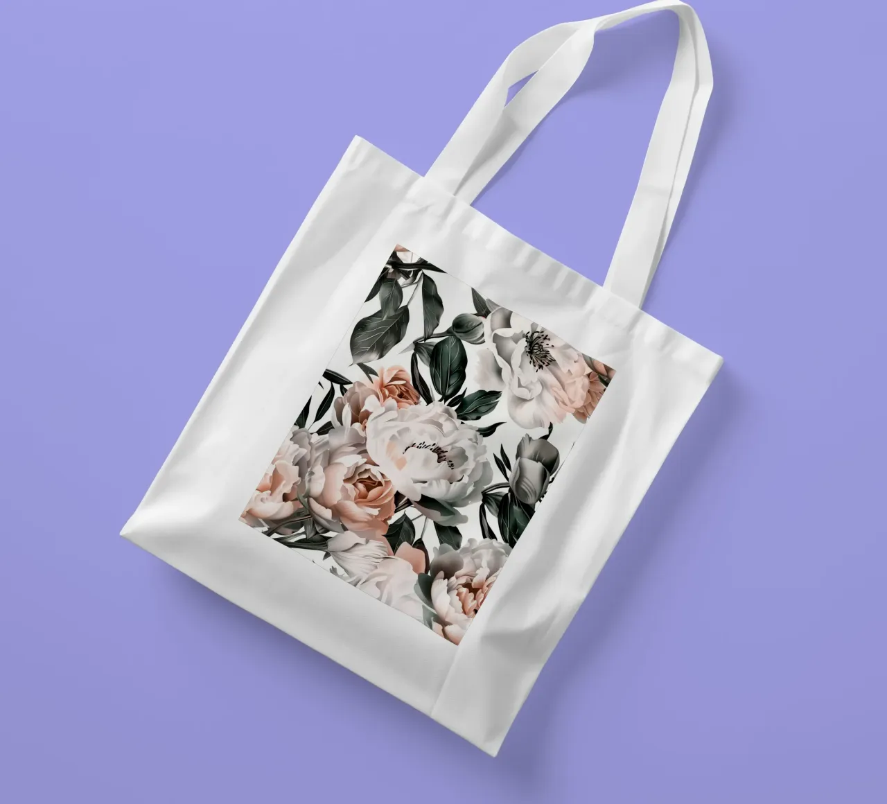 Natura fiori e foglie ad acquerello borsa in juta da Justyna Jaszke JBJart