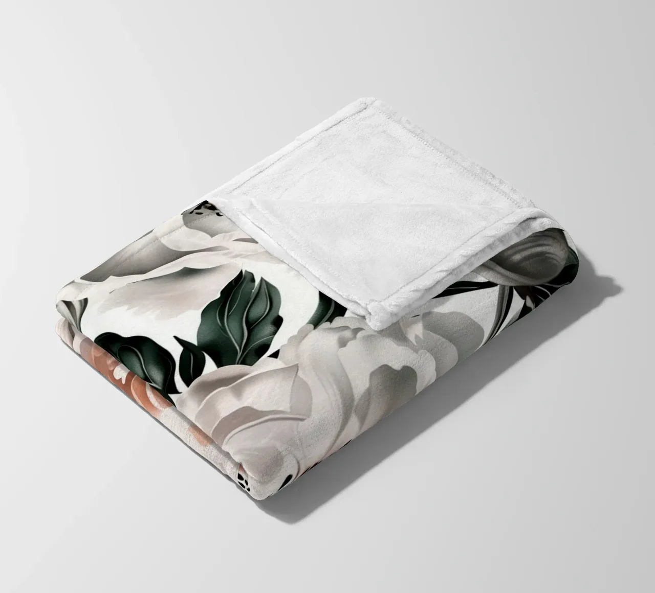 Natura fiori e foglie ad acquerello coperta in pile da Justyna Jaszke JBJart