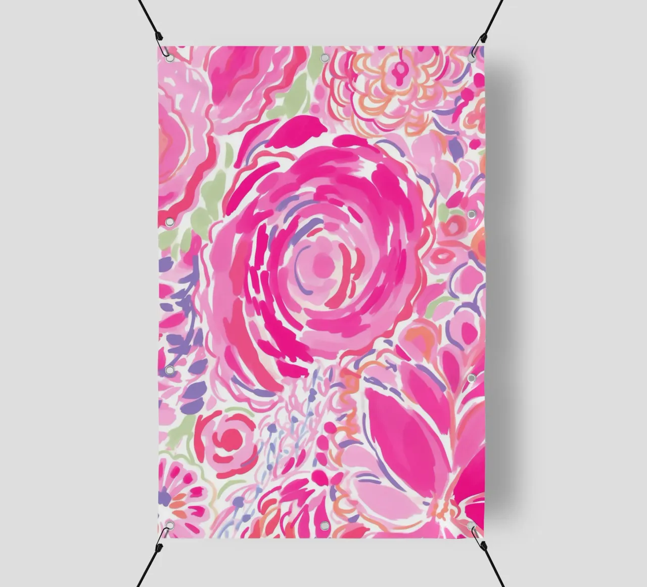 Splendore floreale rosa telo in pvc da Carinaprint