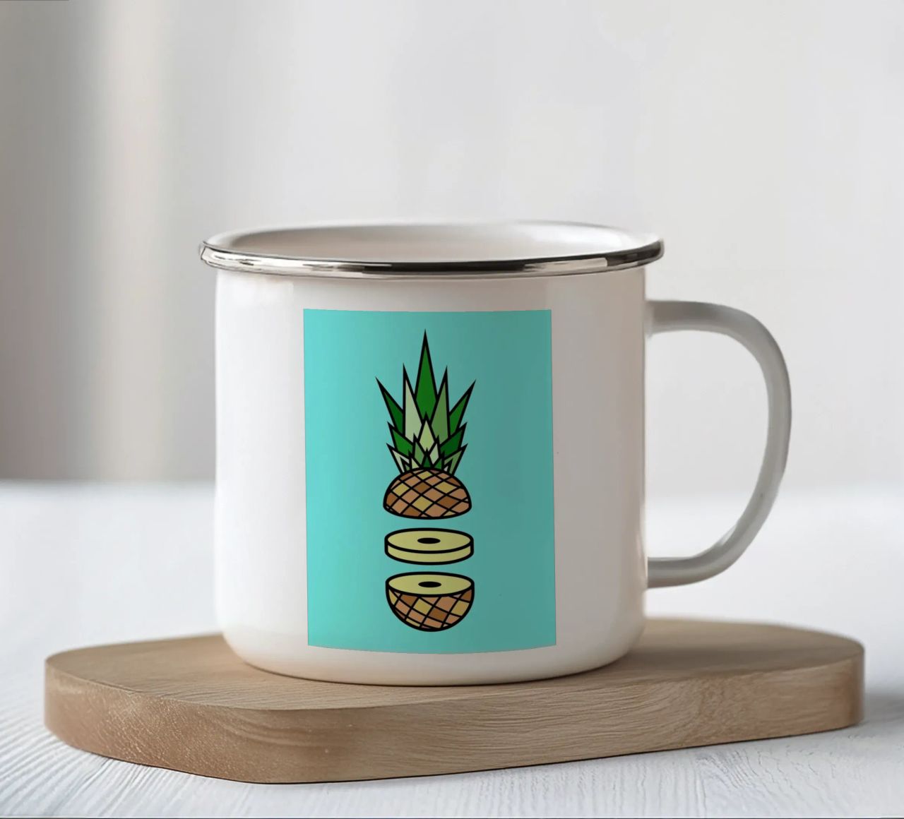 Pineapple tazza in smalto da Jan Luzar