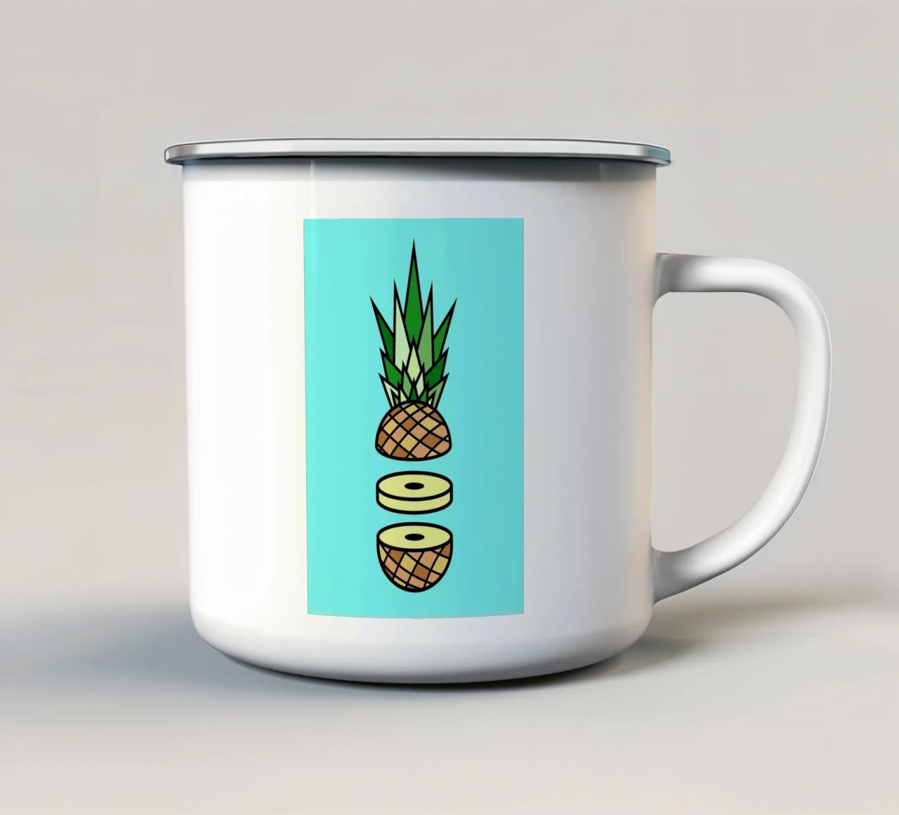 Pineapple tazza in smalto da Jan Luzar