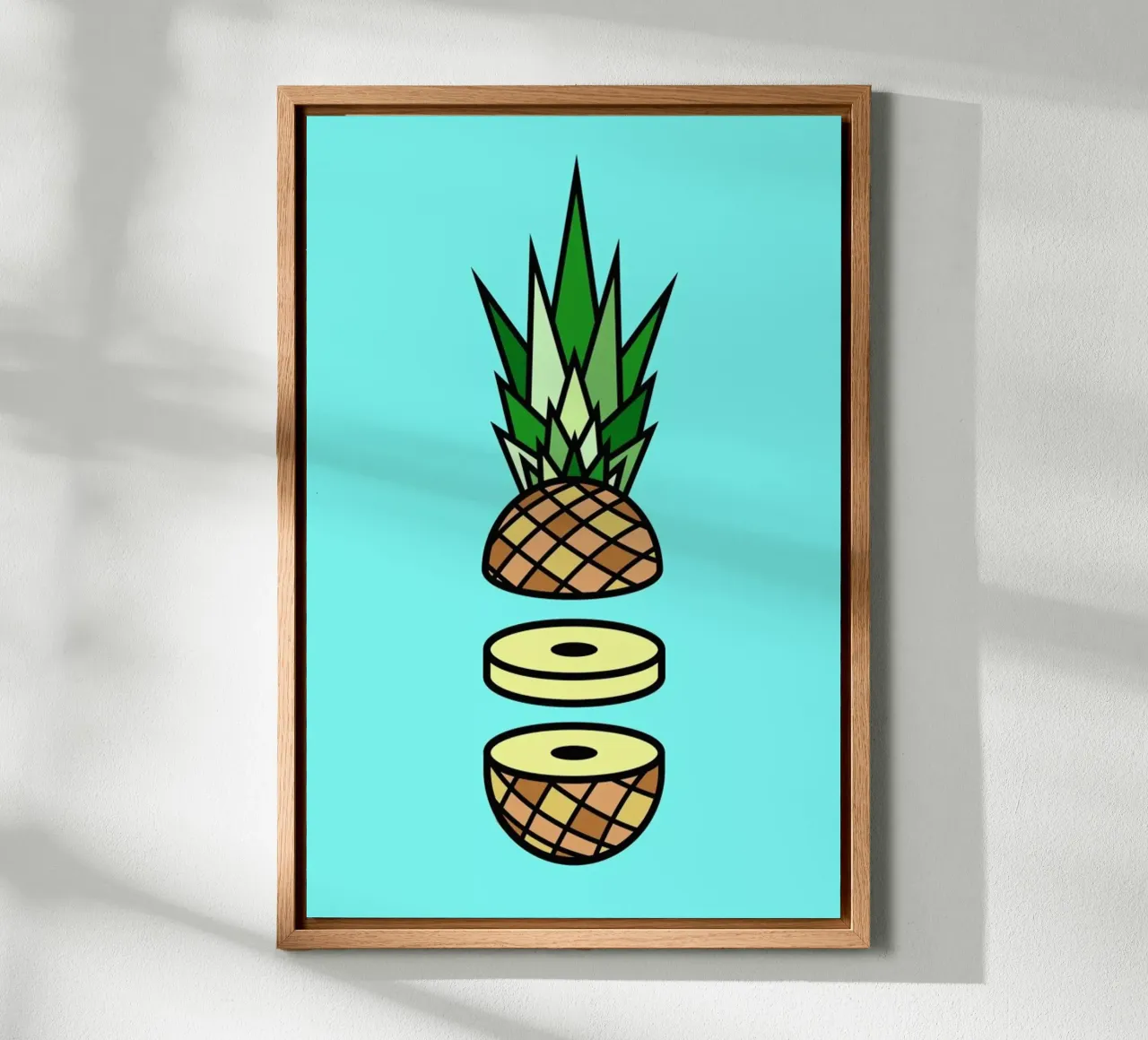 Pineapple canvas met Baklijst van Jan Luzar