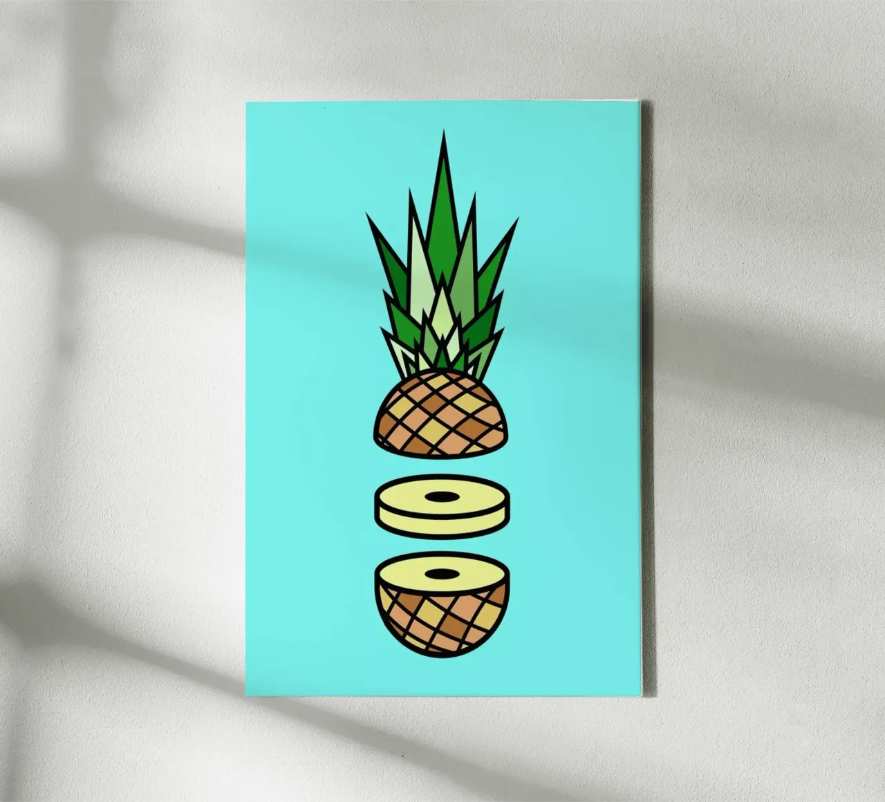 Pineapple canvas met Baklijst van Jan Luzar