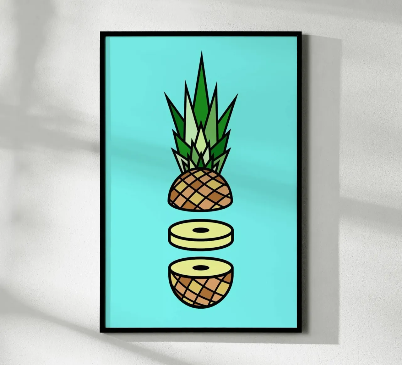 Pineapple poster con telaio in plastica da Jan Luzar