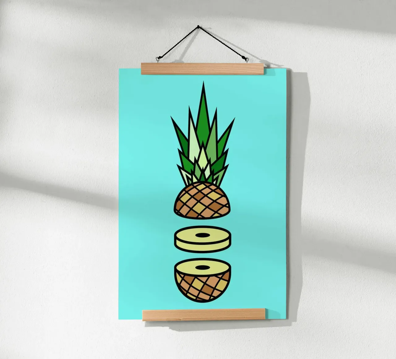 Pineapple poster con telaio in plastica da Jan Luzar