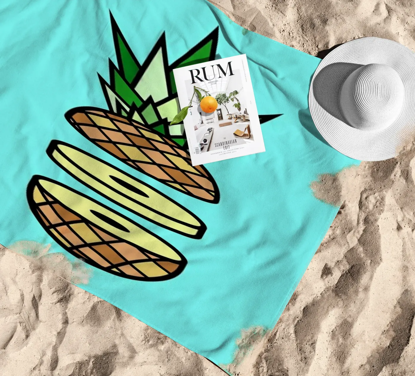 Pineapple strandhanddoek van Jan Luzar