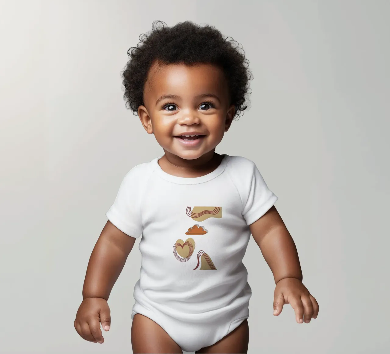 Nuvole boho minimaliste body neonato maniche corte da YSV MINIMALIST