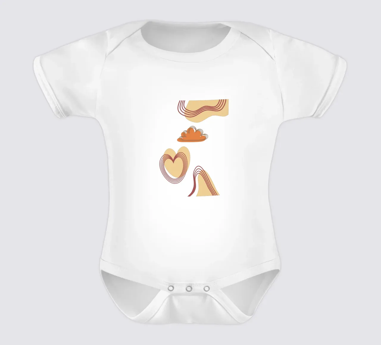 Nuvole boho minimaliste body neonato maniche corte da YSV MINIMALIST