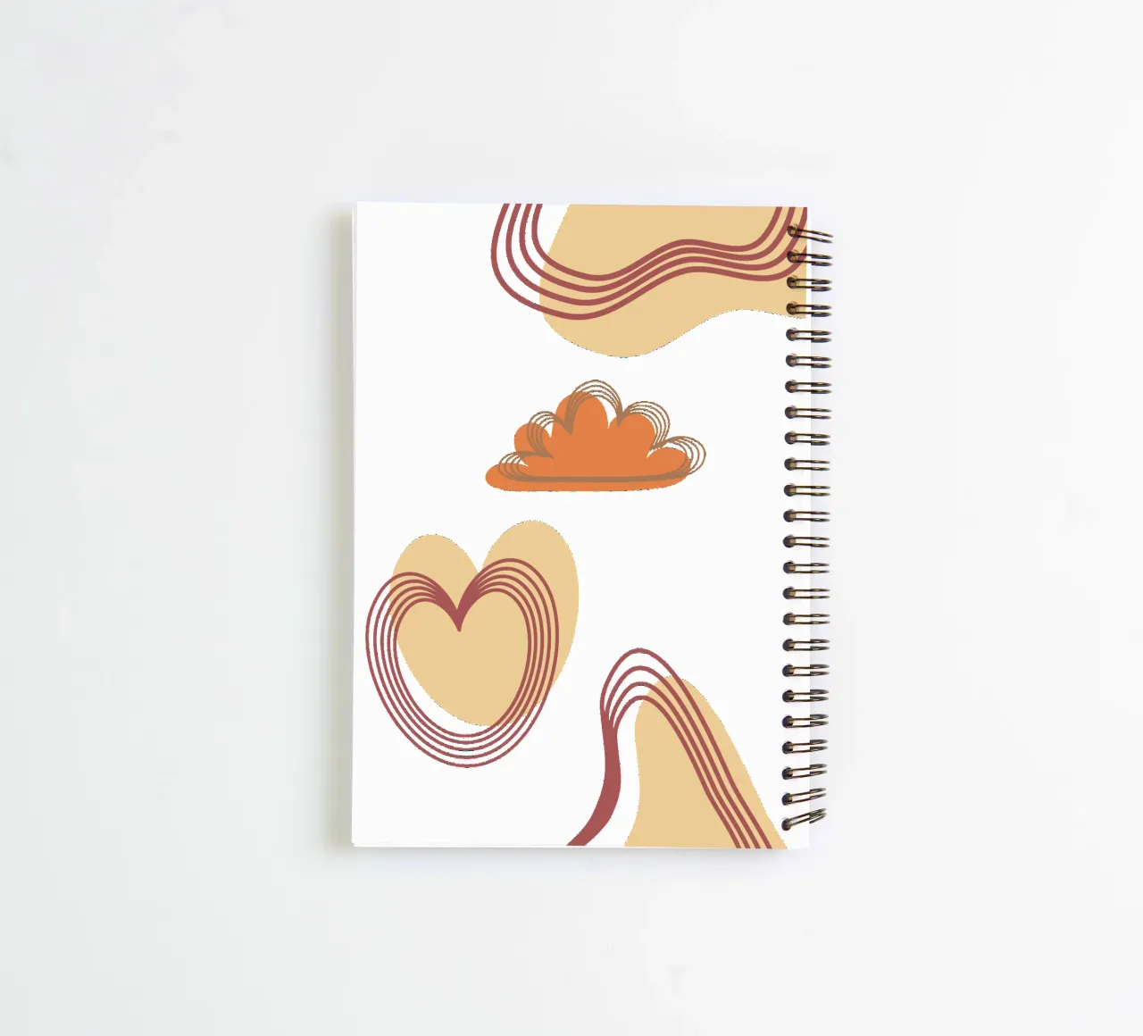 Minimalist boho clouds spiral notebook by YSV MINIMALIST