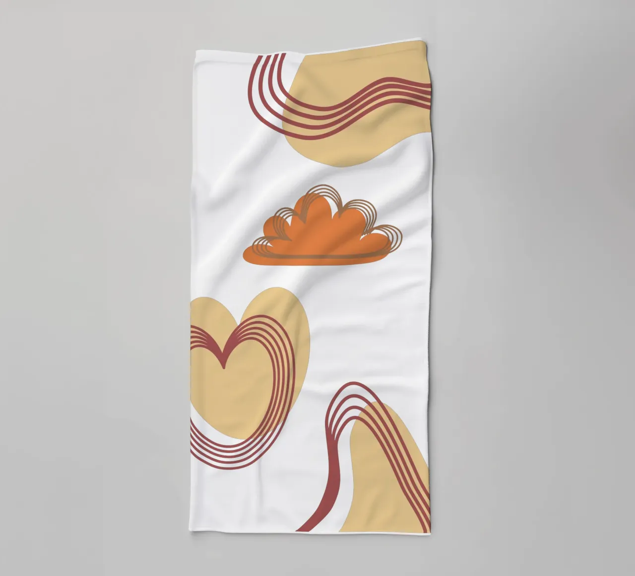 Minimalist boho clouds towel by YSV MINIMALIST