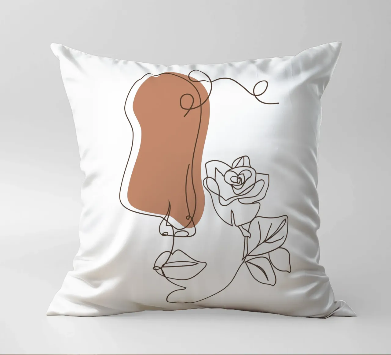 Semplice donna boho minimalista e fiori cuscino da YSV MINIMALIST
