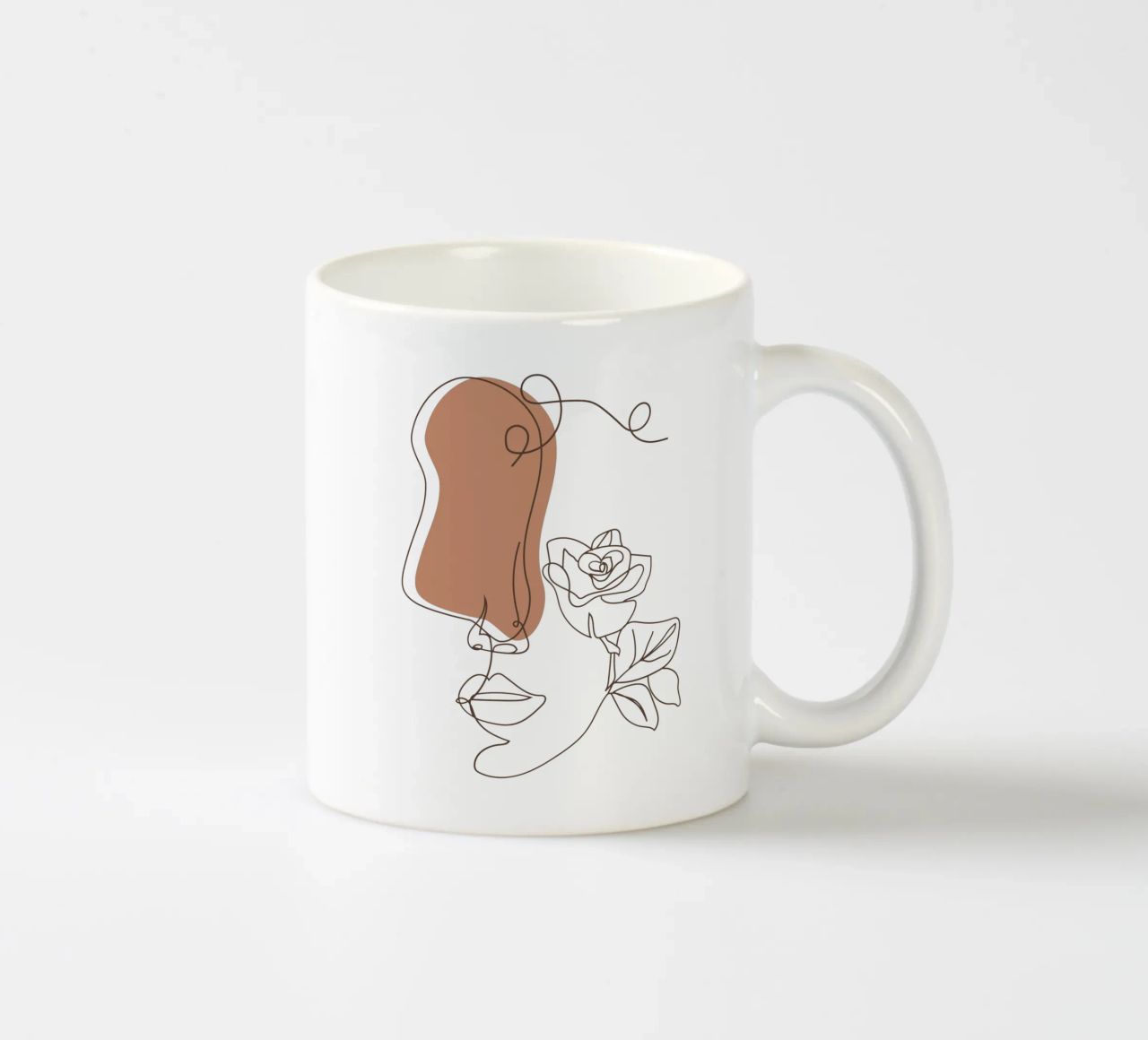 Semplice donna boho minimalista e fiori tazza in ceramica da YSV MINIMALIST
