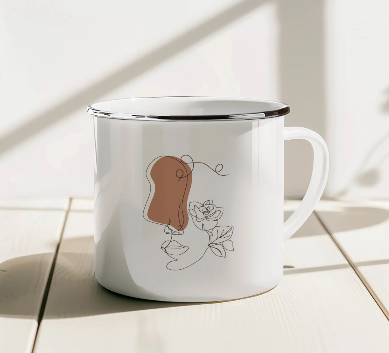 Semplice donna boho minimalista e fiori tazza in smalto da YSV MINIMALIST