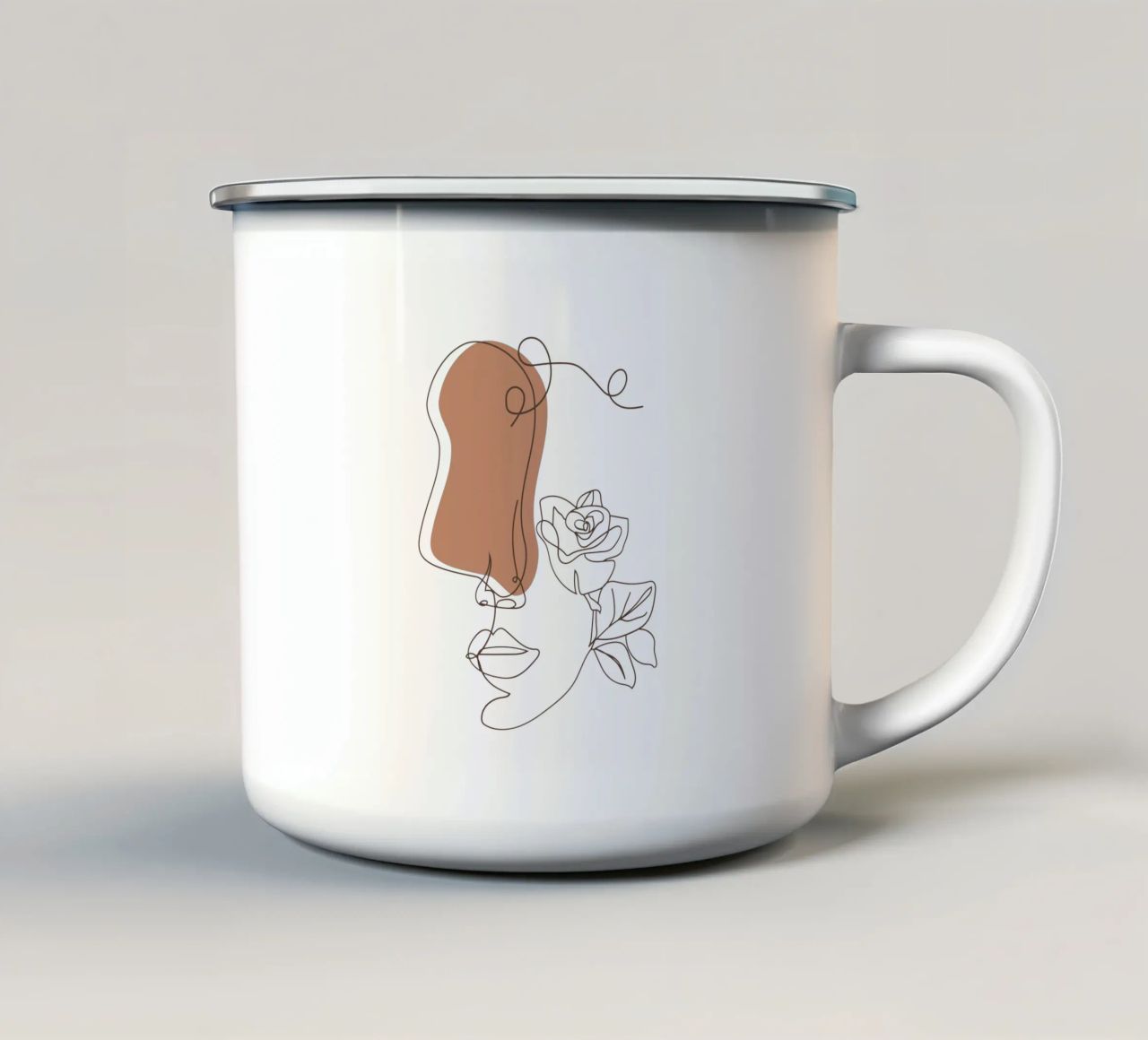Semplice donna boho minimalista e fiori tazza in smalto da YSV MINIMALIST