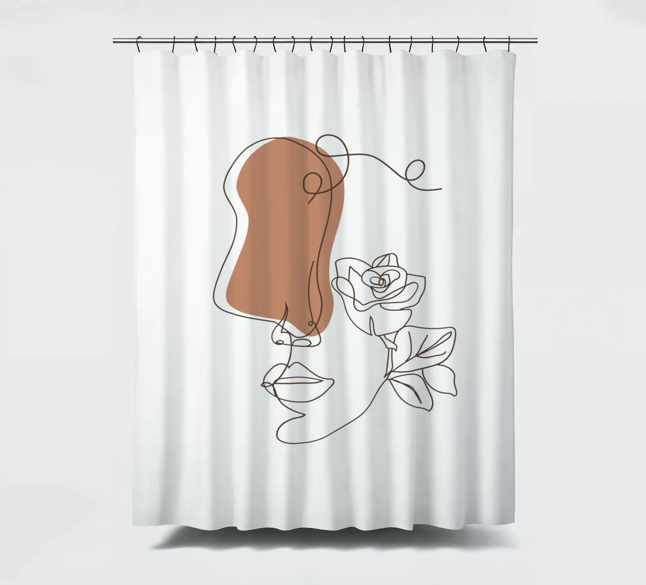 Semplice donna boho minimalista e fiori tenda da doccia da YSV MINIMALIST