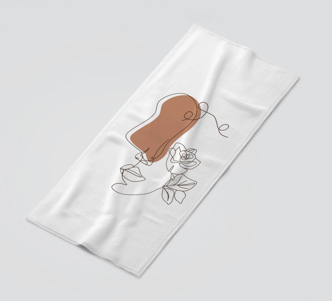 Semplice donna boho minimalista e fiori telo mare da YSV MINIMALIST