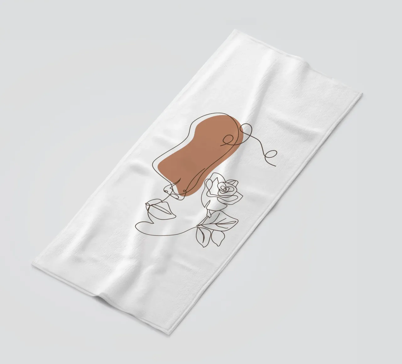 Semplice donna boho minimalista e fiori telo mare da YSV MINIMALIST