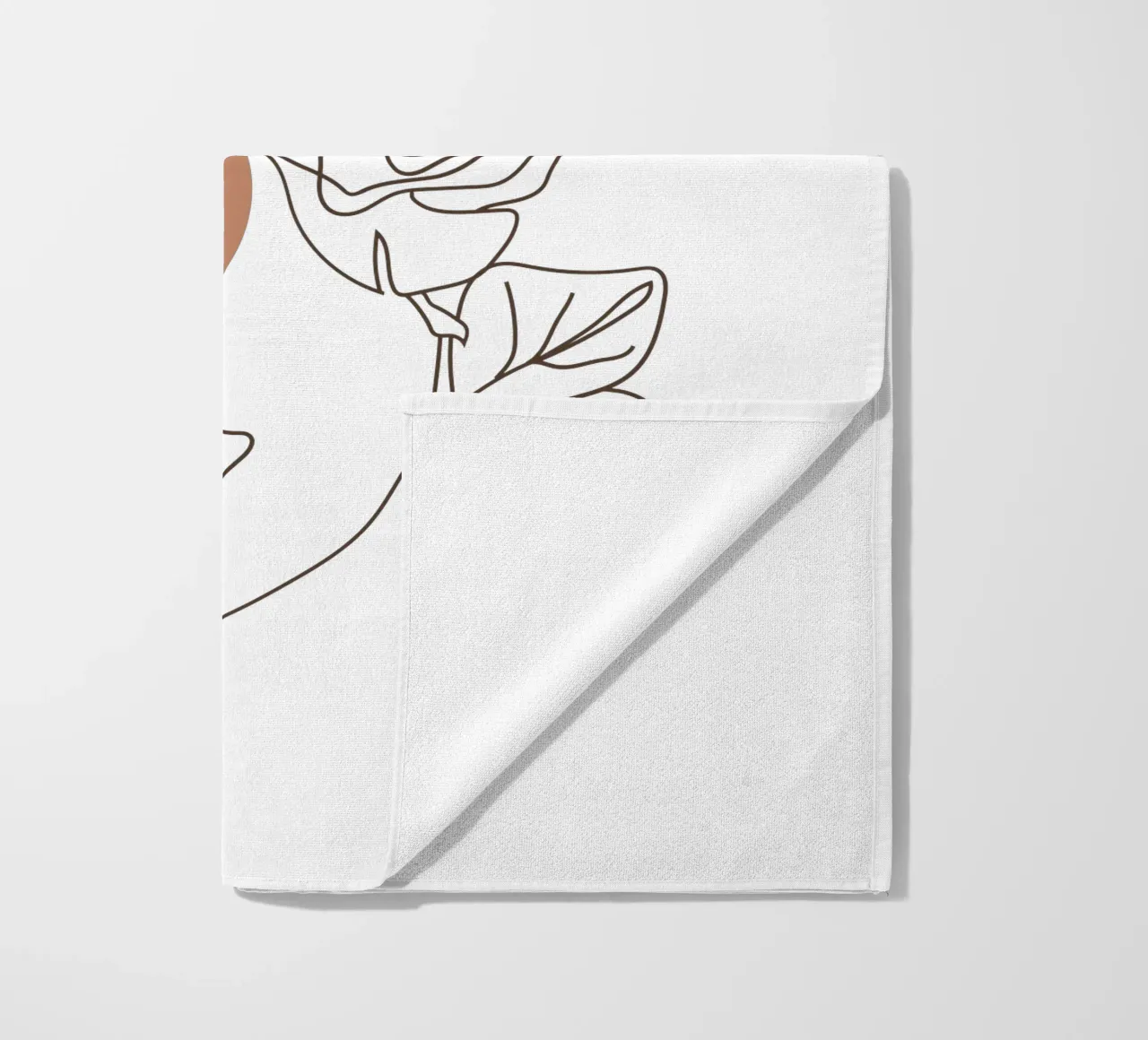 Semplice donna boho minimalista e fiori telo mare da YSV MINIMALIST