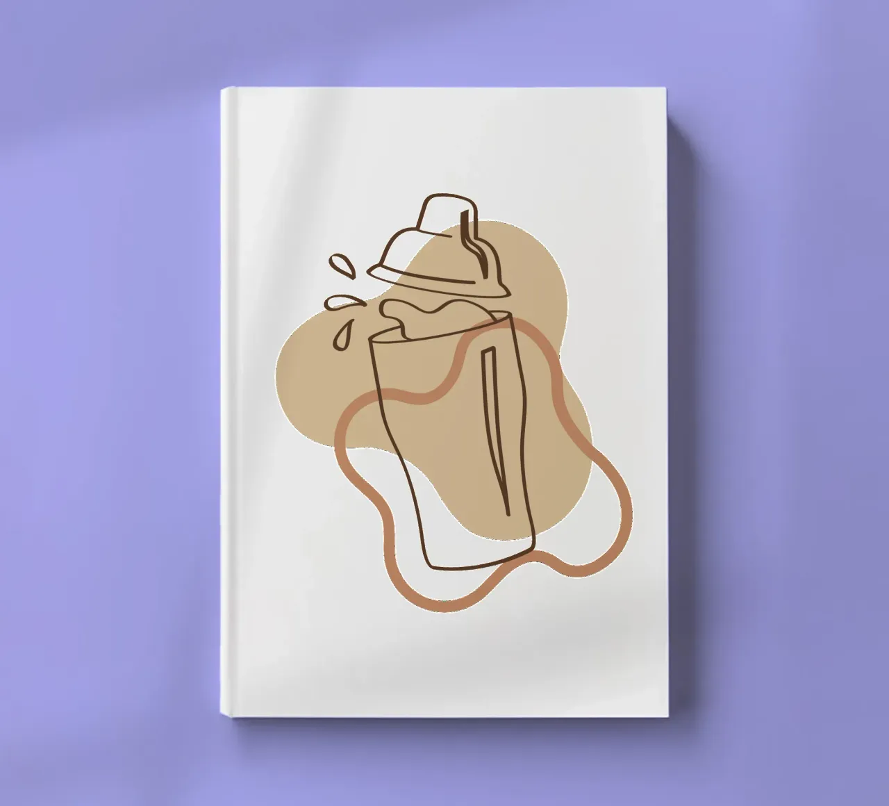 Simple minimalist boho drink notebook by YSV MINIMALIST