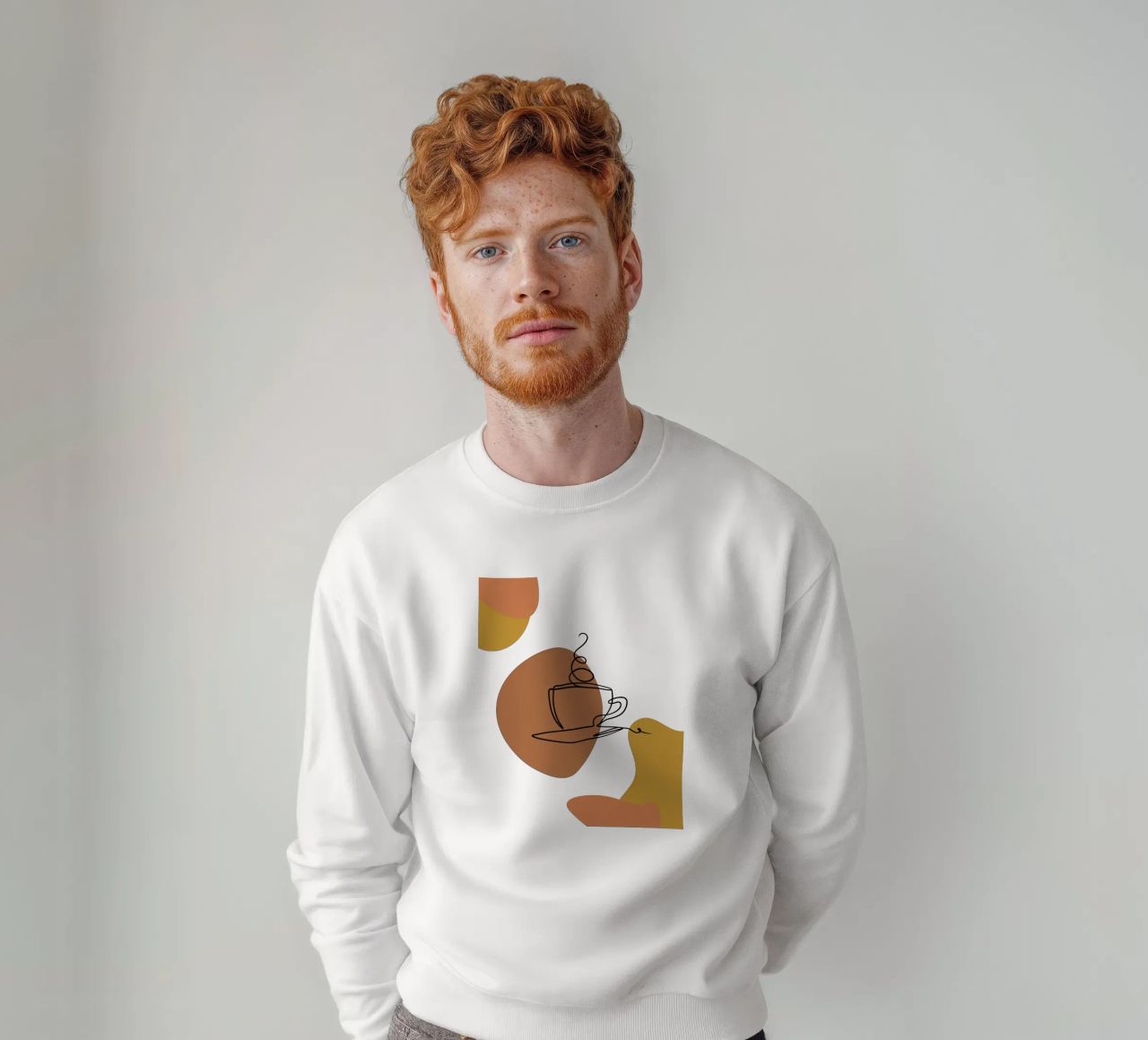 Semplice bevanda al caffè boho minimalista felpa da YSV MINIMALIST