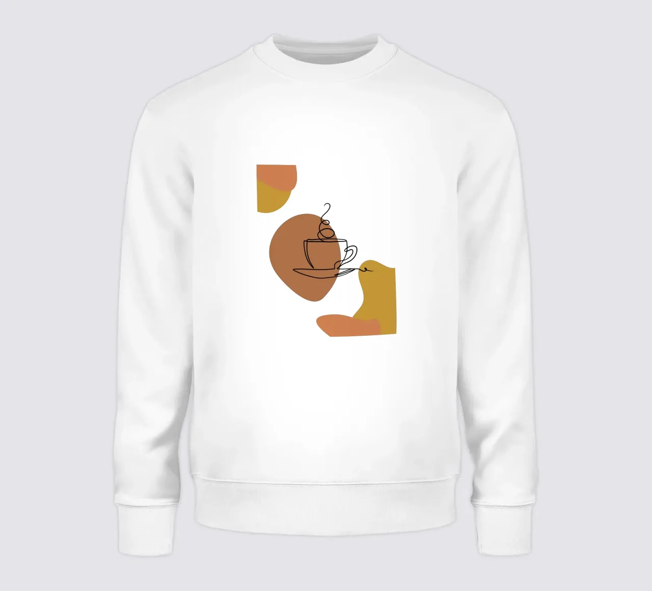 Eenvoudig minimalistisch boho koffiedrankje sweatshirt van YSV MINIMALIST