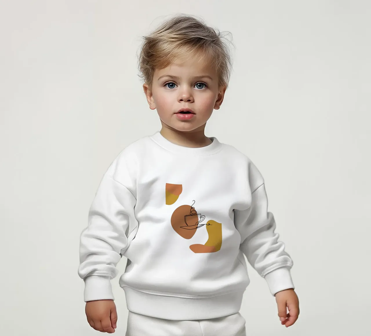 Simple minimalist boho coffee drink baby sweatshirt by YSV MINIMALIST